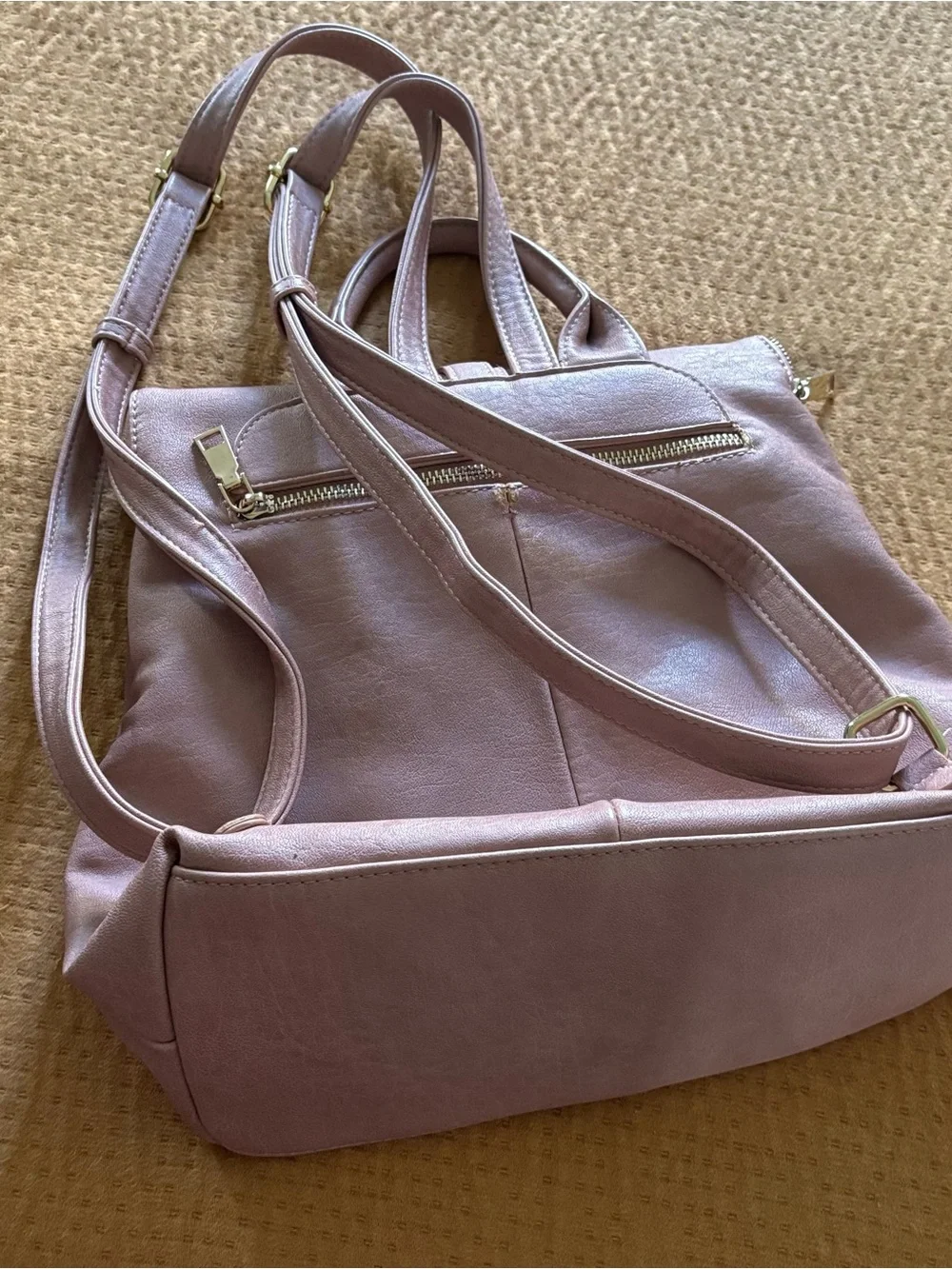 Miztique Dusty Pink Tassel Backpack
